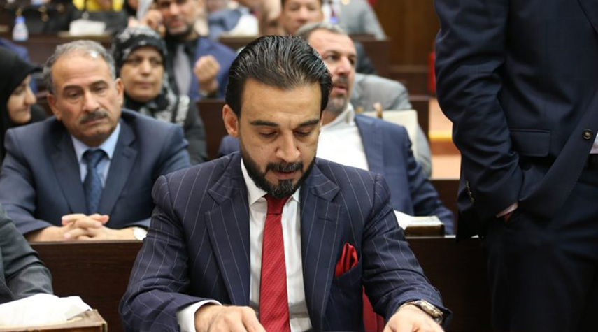 الأمين العام يهئى رئيس برلمان العراق 