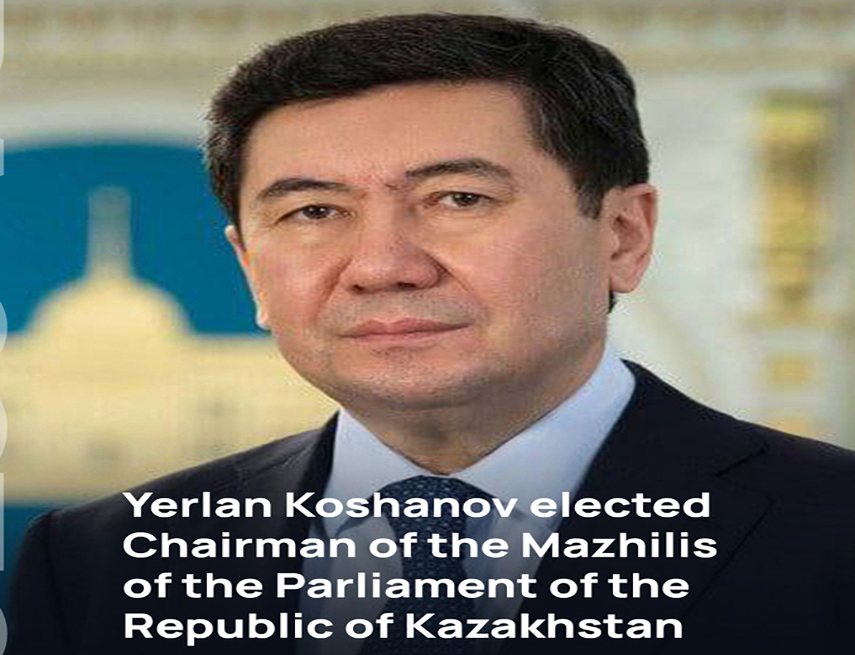 الأمين العام يهنئ رئيس برلمان كازاخستان