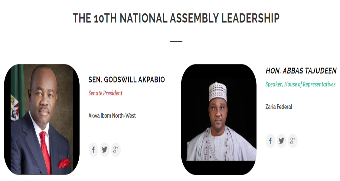 Le Secrétaire Général Félicite les Présidents du Parlement Nigérian