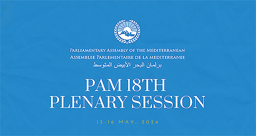الأمين العام للاتحاد يشارك في اجتماع  الجمعية العامة الثامنة عشر لبرلمان دول البحر الأبيض المتوسط
